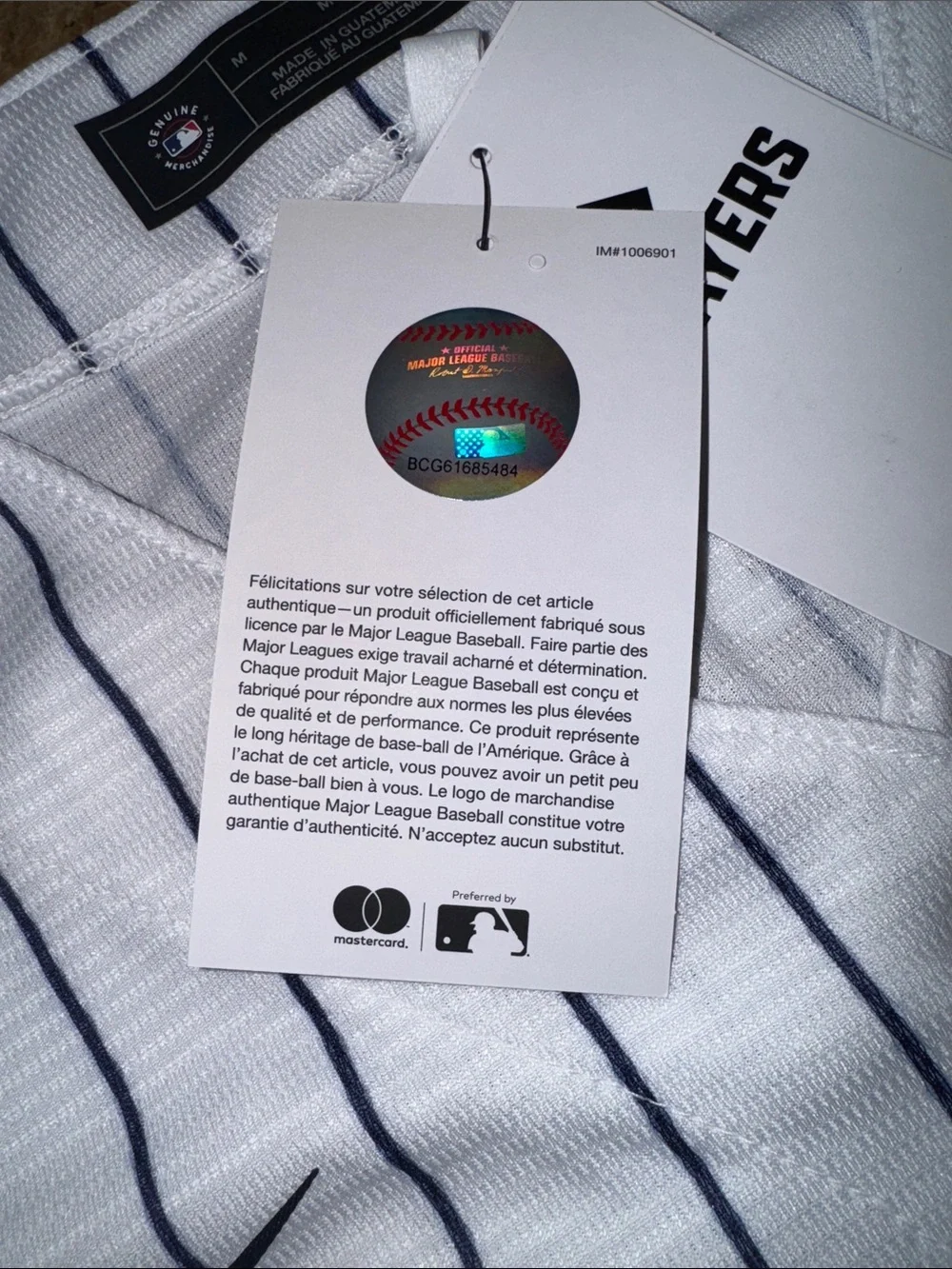 Nike White Pinstripe New York Yankees Button-Up Jersey Women’s Size Medium #99 - Picture 11 of 13